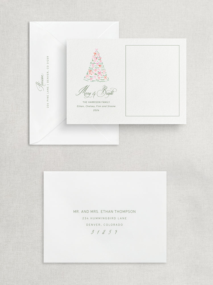 
                  
                    Load image into Gallery viewer, Merry &amp;amp; Bright Tree Photo Card
                  
                