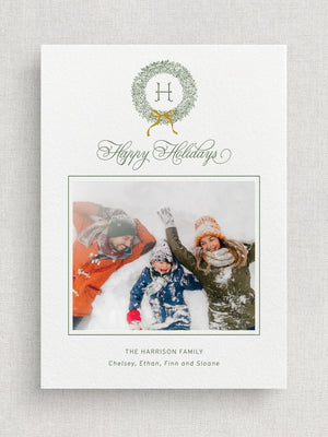 
                  
                    Load image into Gallery viewer, Wreath Christmas Photo Card
                  
                