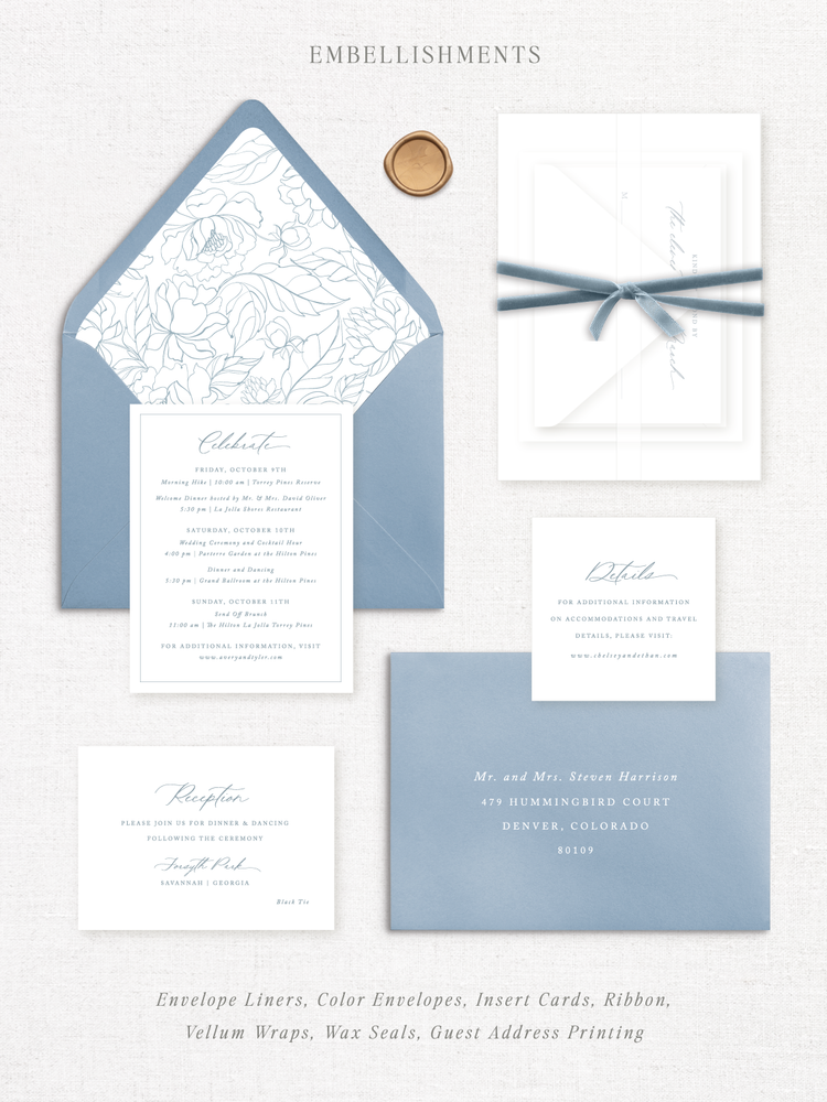 
                  
                    Load image into Gallery viewer, SAVANNAH - Wedding Invitation
                  
                